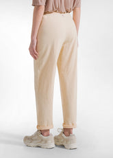 Straight-Leg Slub Cotton Trousers - Pink - BUTTER PEACH | DEHA
