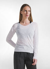 T-SHIRT SLIM FIT IN COTONE SLUB BIANCO - WHITE | DEHA