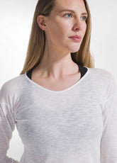 T-SHIRT SLIM FIT IN COTONE SLUB BIANCO - WHITE | DEHA