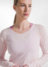 T-SHIRT SLIM FIT IN COTONE SLUB ROSA - BLUSH PINK | DEHA