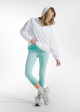 FELPA CON CAPPUCCIO E DETTAGLI EFFETTO PARACHUTE BIANCO - WHITE | DEHA