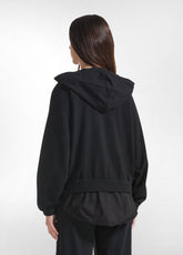 HOODIE MIT FALLSCHIRM-EFFEKT-DETAILS - SCHWARZ - BLACK | DEHA