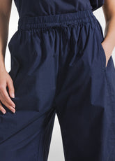 Parachute Effect Poplin Baggy Trousers - Blue - Pants | DEHA
