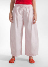 Parachute Effect Poplin Baggy Trousers - Pink - BLUSH PINK | DEHA
