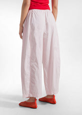 Parachute Effect Poplin Baggy Trousers - Pink - BLUSH PINK | DEHA