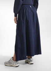 GONNA MAXI IN POPELINE EFFETTO PARACHUTE BLU - BLUE NIGHT | DEHA
