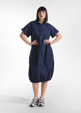 ABITO BALLOON IN POPELINE EFFETTO PARACHUTE BLU - Vestiti, Gonne e Tute | DEHA