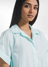 ABITO BALLOON IN POPELINE EFFETTO PARACHUTE BLU - Vestiti, Gonne e Tute | DEHA