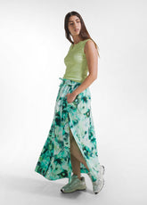 GONNA MAXI IN POPELINE EFFETTO PARACHUTE ALL-OVER | DEHA