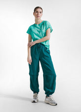 T-SHIRT IN COTONE FIAMMATO ALL-OVER BLU - Top & T-shirts | DEHA