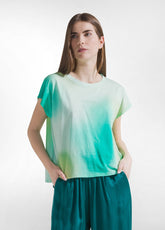 T-SHIRT OVERSIZE IN COTONE ORGANICO ALL-OVER BLU - Top & T-shirts | DEHA
