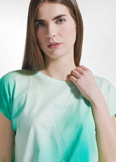 All-Over Organic Cotton Oversized T-Shirt - Blue - AQUA | DEHA