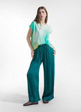 T-SHIRT OVERSIZE IN COTONE ORGANICO ALL-OVER BLU - Top & T-shirts | DEHA