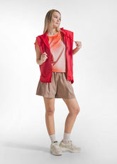 T-SHIRT OVERSIZE IN COTONE ORGANICO ALL-OVER ROSSO - SUNSET RED | DEHA