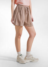 SHORTS IN TWILL DI LYOCELL MARRONE - KHAKI BROWN | DEHA