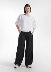Straight Trousers In Lyocell Twill - Black - BLACK | DEHA
