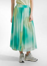 GONNA PLISSETTATA IN TULLE ALLOVER BLU - AQUA | DEHA