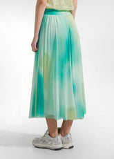 GONNA PLISSETTATA IN TULLE ALLOVER BLU - AQUA | DEHA