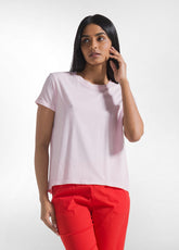 T-SHIRT EFFETTO SFUMATO IN COTONE ORGANICO ROSA - BLUSH PINK | DEHA