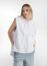 Sleeveless Sweatshirt With Zip And Faded Effect - - Sweaters | DEHA