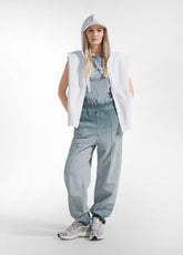 Sleeveless Sweatshirt With Zip And Faded Effect - - Sweaters | DEHA