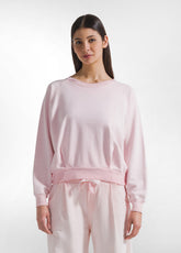 CREWNECK SWEATSHIRT AND WIDE LEG PANTS SET WITH PINK DEGRADÉ EFFECT - | DEHA