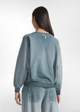 FELPA GIROCOLLO EFFETTO SFUMATO VERDE - TEAL GREEN | DEHA