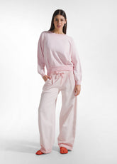 PANTALONI WIDE LEG EFFETTO SFUMATO ROSA - BLUSH PINK | DEHA
