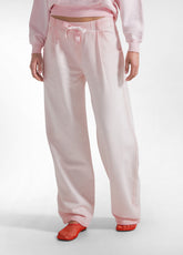 CREWNECK SWEATSHIRT AND WIDE LEG PANTS SET WITH PINK DEGRADÉ EFFECT - | DEHA