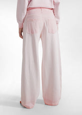 CREWNECK SWEATSHIRT AND WIDE LEG PANTS SET WITH PINK DEGRADÉ EFFECT - | DEHA