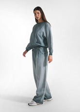 PANTALONI WIDE LEG EFFETTO SFUMATO VERDE - New In | SS26: READY WHEN YOU ARE | DEHA