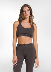 TOP VOGATORE CORTO IN JERSEY STRETCH MARRONE - Activewear | DEHA