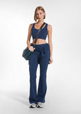 TOP VOGATORE CORTO IN JERSEY STRETCH BLU - Activewear | DEHA