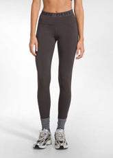 LEGGINGS AUS STRETCH-JERSEY MIT LOGO - BRAUN - COCOA BROWN | DEHA