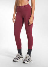 LEGGINGS AUS STRETCH-JERSEY MIT LOGO - ROT - CHERRY RED | DEHA