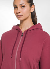 RED STRETCH COTTON HOODIE AND JOGGER TRACKSUIT - | DEHA