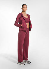 RED STRETCH COTTON FLEECE TRACKSUIT WITH HOODIE AND PANTS - Comfort Sets & Tracksuits | DEHA