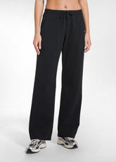 PANTALONE IN FELPA DI COTONE STRETCH NERO - BLACK | DEHA
