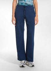 PANTALONE IN FELPA DI COTONE STRETCH BLU - BLU NAVY | DEHA