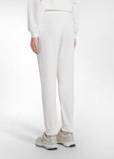 TUTA FELPA GIROCOLLO E JOGGER IN COTONE STRETCH BIANCO - | DEHA