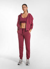 RED STRETCH COTTON HOODIE AND JOGGER TRACKSUIT - Comfort Sets & Tracksuits | DEHA