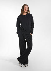 FELPA IN MORBIDO COTONE NERO - BLACK | DEHA