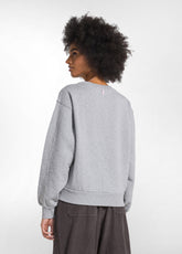 RUNDHALS-SWEATSHIRT AUS BIO-BAUMWOLLE - GRAU - GREY MELANGE | DEHA