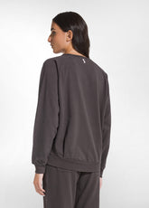 DEHA COTTON CREW-NECK SWEATSHIRT - BROWN - COCOA BROWN | DEHA