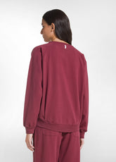 DEHA COTTON CREW-NECK SWEATSHIRT - RED - CHERRY RED | DEHA