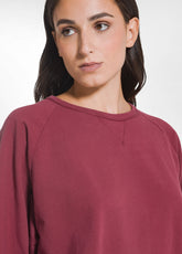 DEHA COTTON CREW-NECK SWEATSHIRT - RED - CHERRY RED | DEHA