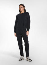 SCHMALE HOSE AUS STRETCH-BAUMWOLLE - SCHWARZ - DEHA ESSENTIALS | DEHA