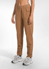 SCHMALE HOSE AUS STRETCH-BAUMWOLLE - BRAUN - NUT BROWN | DEHA
