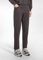 PANTALONI SLIM FIT IN COTONE STRETCH MARRONE - COCOA BROWN | DEHA
