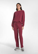 SLIM-FIT STRETCH COTTON TROUSERS - RED - CHERRY RED | DEHA